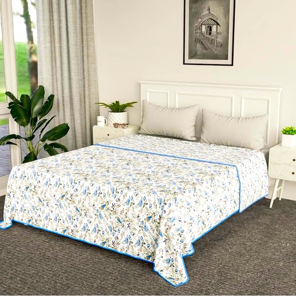 COPY - Bed Spread Full size 100% cotton spread/ coverletReversible60 x 80 …